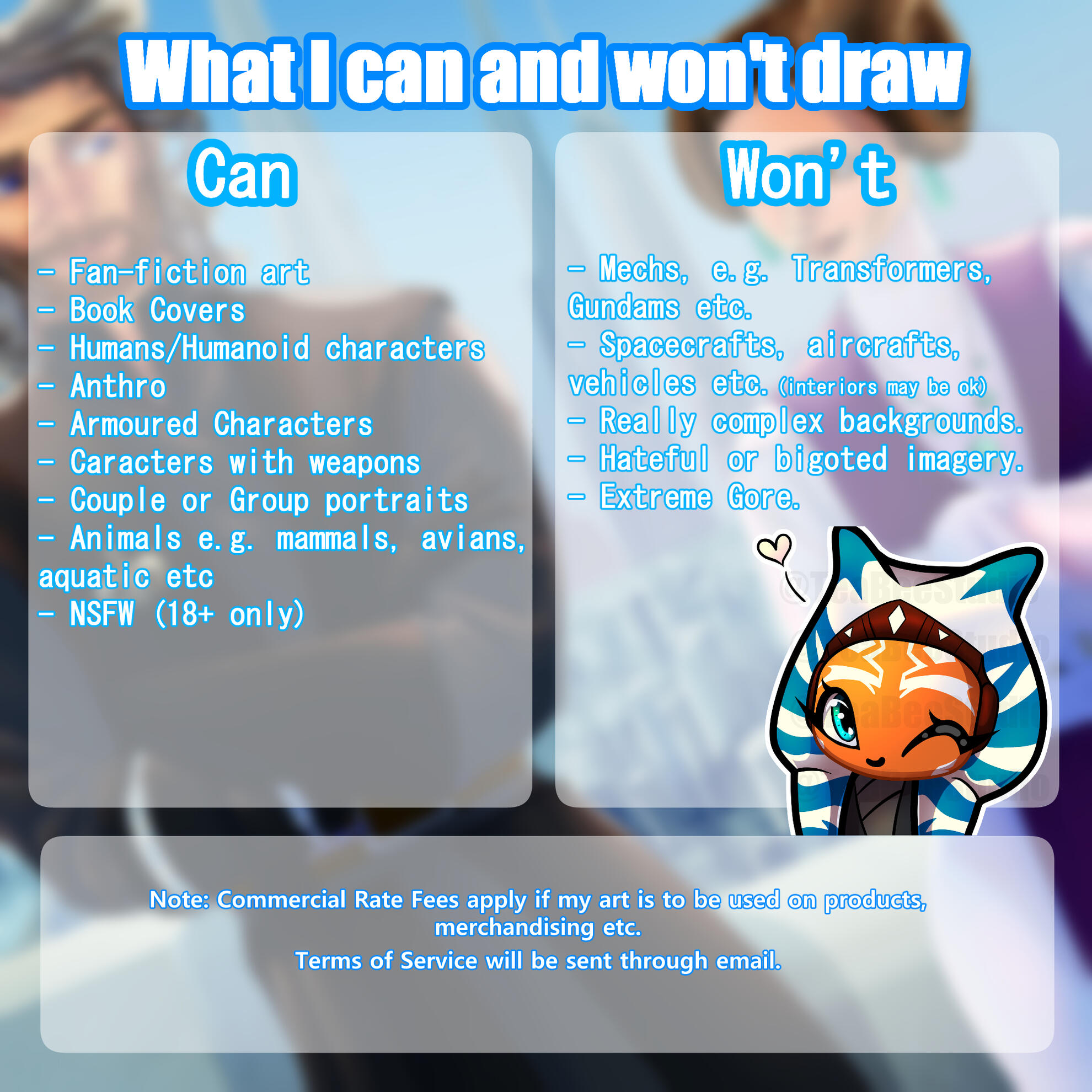 What I Will &amp; Won&#39;t Draw